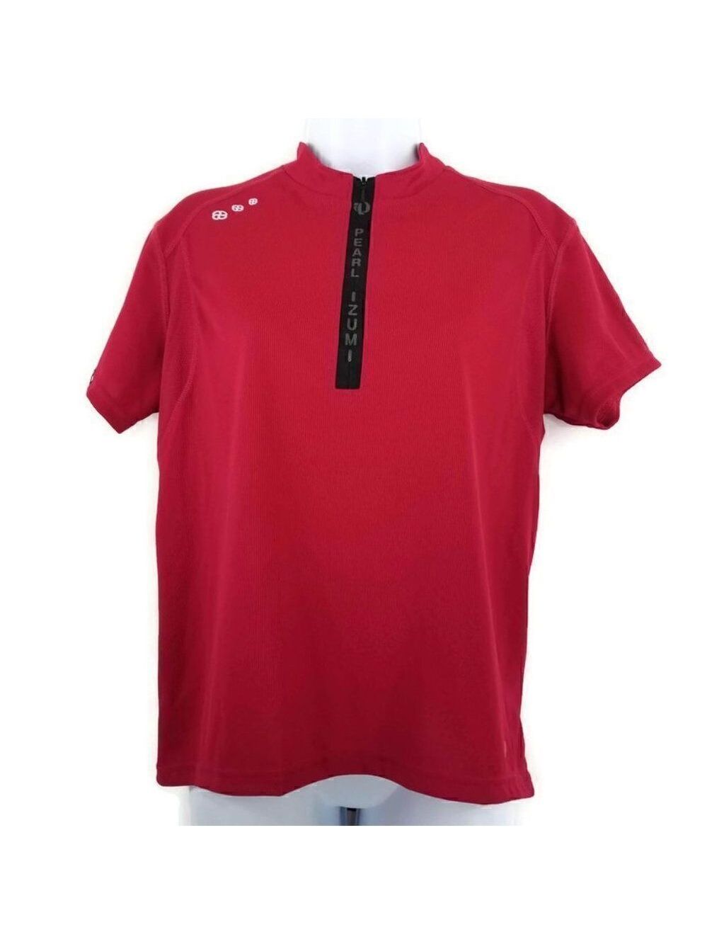 Vintage NWT 2007 Pearl Izumi Womens Medium 1/2 Zip Red Boulder Bike Top Jersey